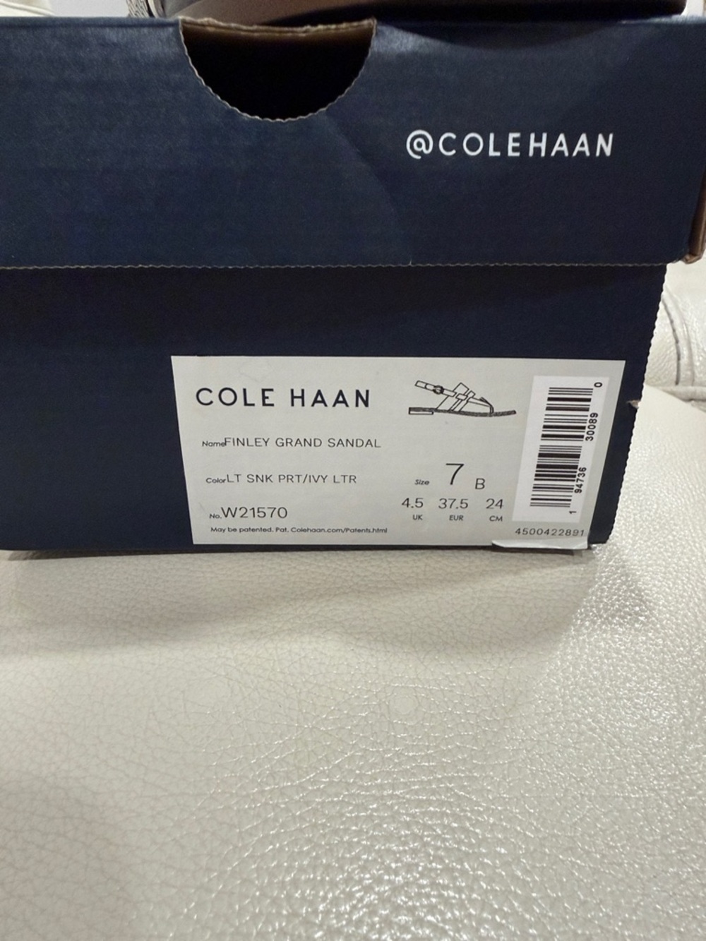 Cole Haan Light Pink and Ivory Finley Grand Sandal